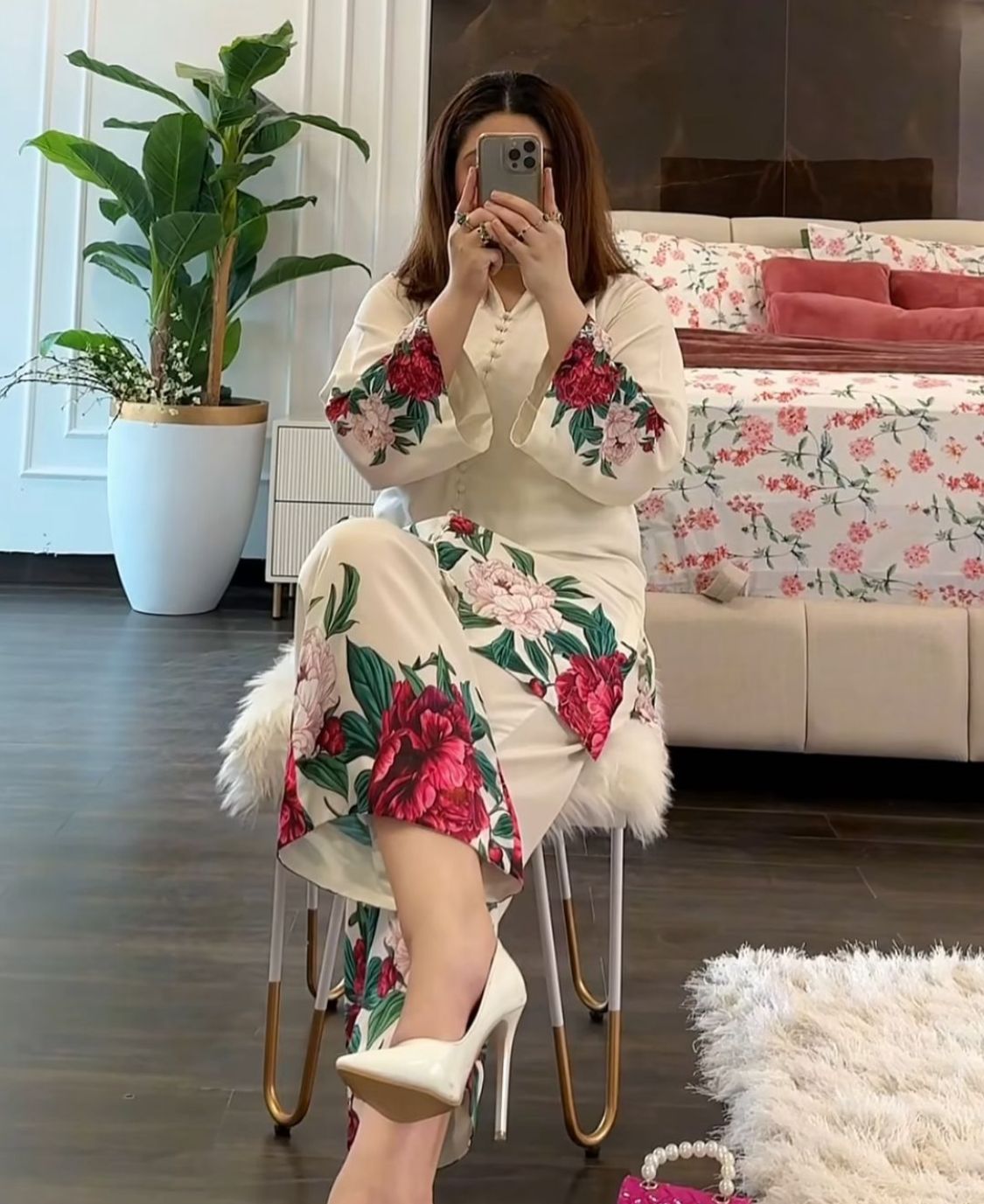 Digital Floral Print Co-Ord Set – 2 Piece